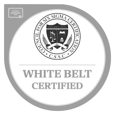 Six Sigma White Belt, C.S.S.C.