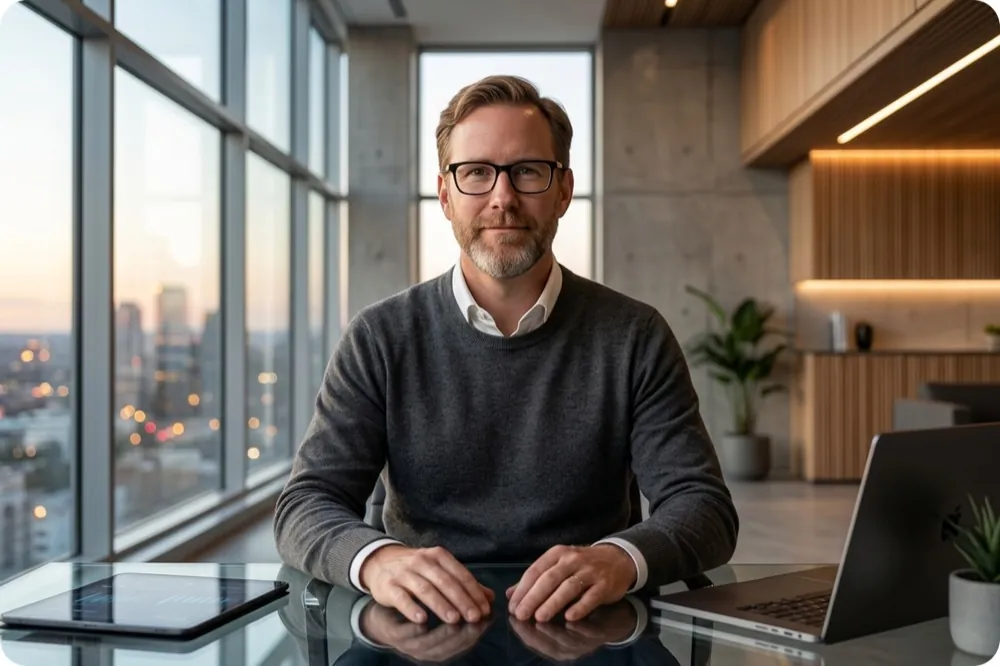 Steffen Herr am Besprechungstisch