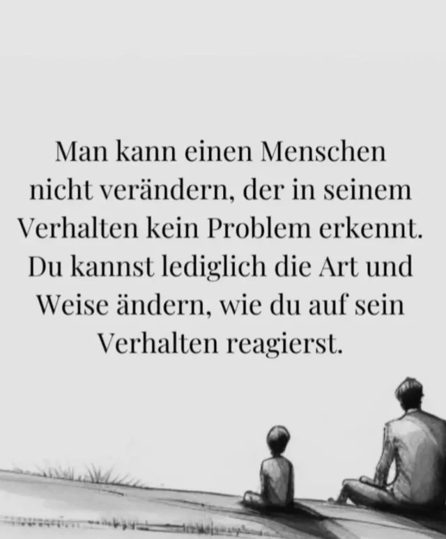 🧠✨ Veränderung beginnt bei dir!

👉 „Man kann einen Menschen nicht verändern, der in seinem Verhalten kein Problem erkennt. Du kannst lediglich die Art und Weise ändern, wie du auf sein Verhalten reagierst.“

🔑 Deine Reaktion bestimmt deinen Frieden. Statt andere verändern zu wollen, fokussiere dich auf das, was du kontrollieren kannst: deine Einstellung und deinen Umgang mit der Situation.

💬 Wie gehst du mit solchen Momenten um? Teile deine Gedanken in den Kommentaren! 👇

#Mindset #Selbstreflexion #Coaching #Persönlichkeitsentwicklung #Inspiration #ChangeMindset